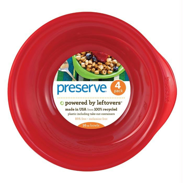 Preserve Bowls 4ct Red