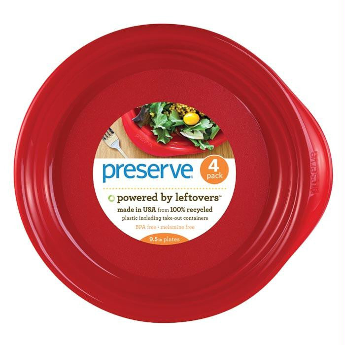 Preserve Plates 4ct Red