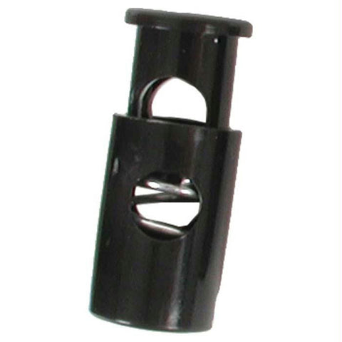 Cord Lock 1-4" Round Blk Bulk