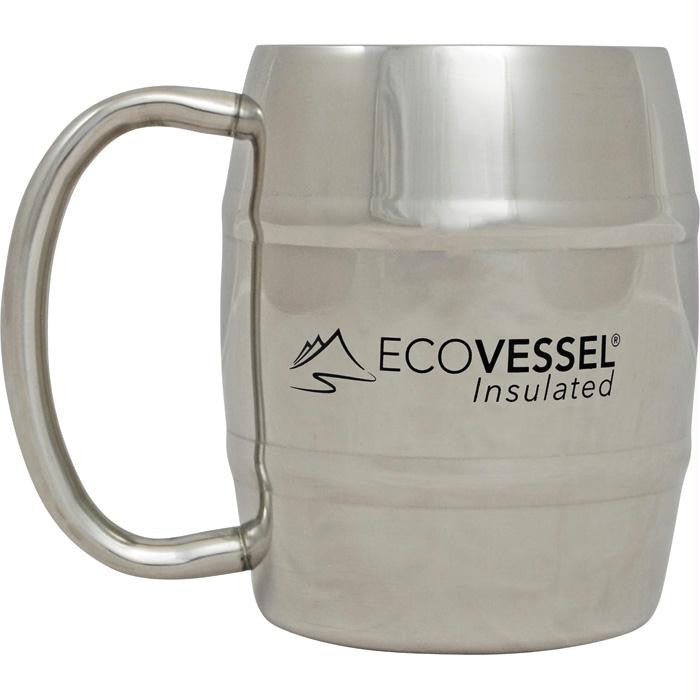 Double Barrel Ins Mug 8oz Silv