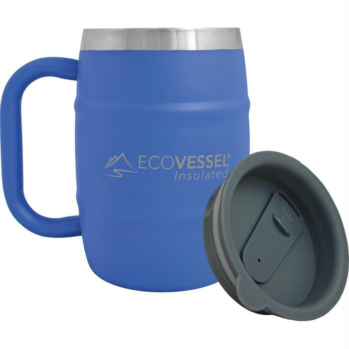 Double Barrel Mug 16oz Blue