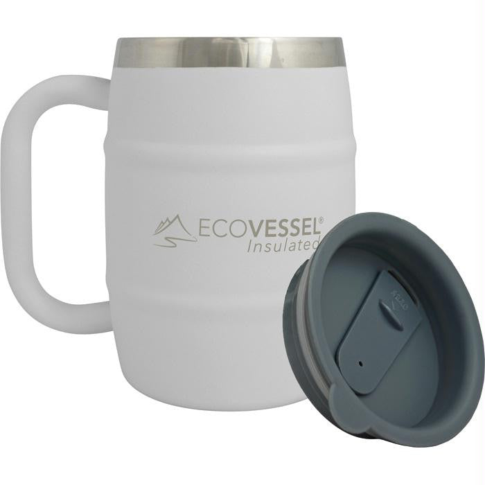 Double Barrel Mug 16 Oz White