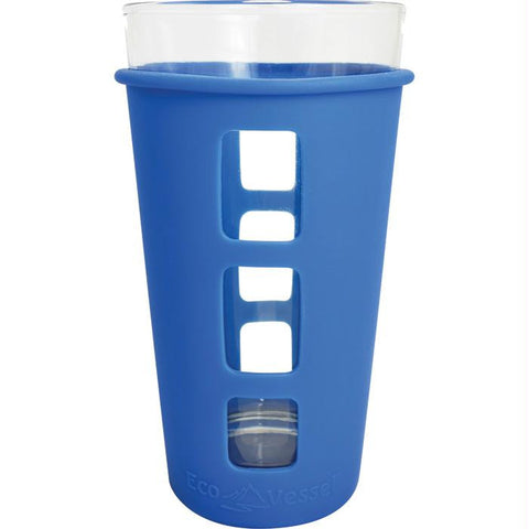 Vibe Glass Pint Silicone Blue