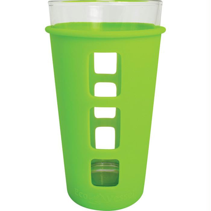 Vibe Glass Pint Silicone Green