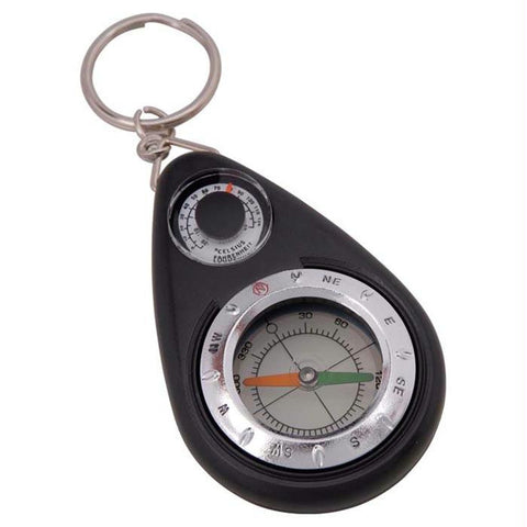 Keychain Compass W-thermometer