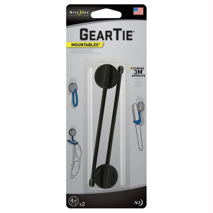 Gear Tie Hang Twist Tie 4" Blk