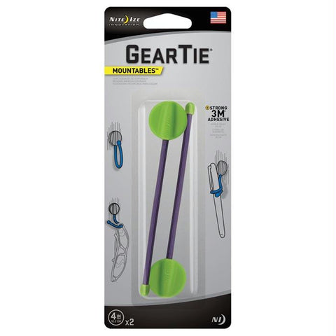 Gear Tie Hang Twist Tie 4" Grn