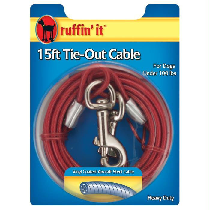 15' Hd Cable Tie-out Red