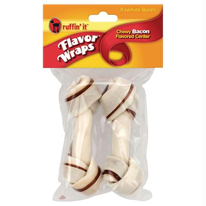 Bacon Wrap Rawhide Bone Md 2pk