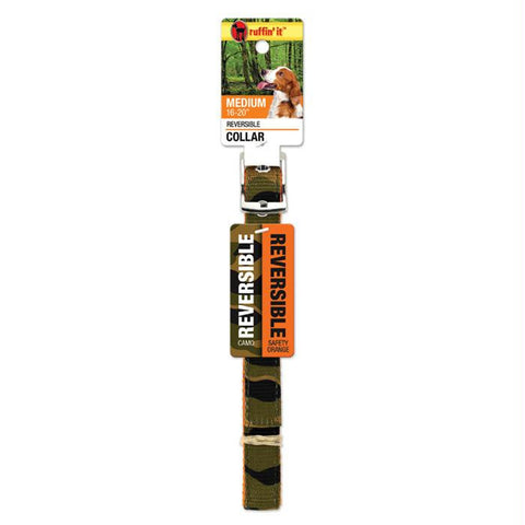 Camo-ornge Revrse Dog Collar M