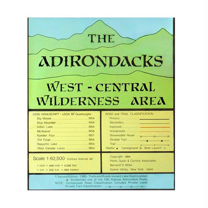 Adirondack Map W. Central Wild