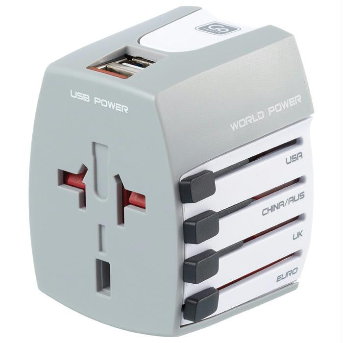 World Adaptor Usb Non Grounded