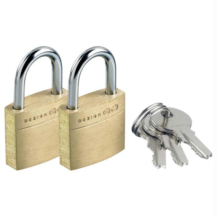 Case Padlock Solid Brass (2pk)